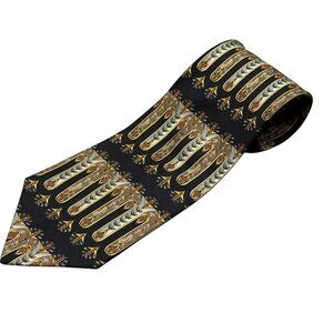 Christian Dior Monsieur Stained Window Pattern Silk Tie